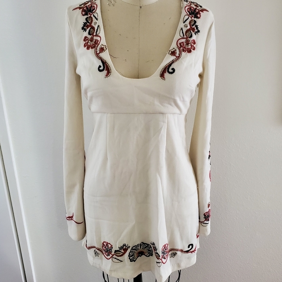 Free people Ivory Comb Bell sleeves dress - Picture 1 of 11